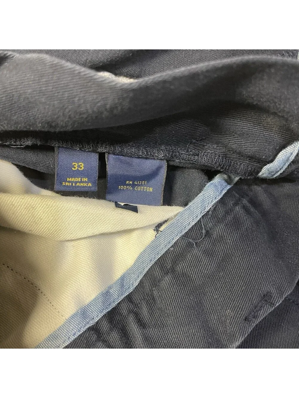Polo Ralph Lauren Chino Shorts Mens 33 Navy Blue Classic Fit 6